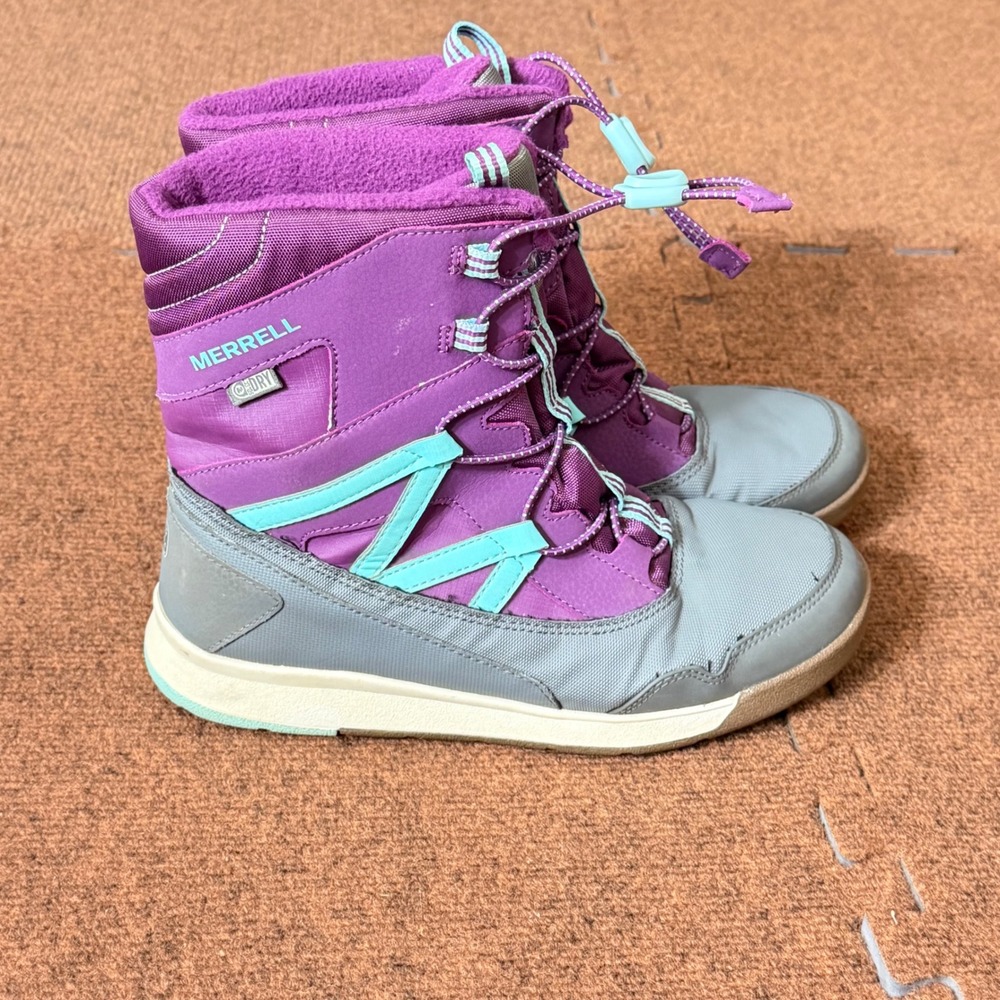 Merrell Snow Crush‎ Waterproof Winter Boots Purple Turquoise MK159174 Womens 6M